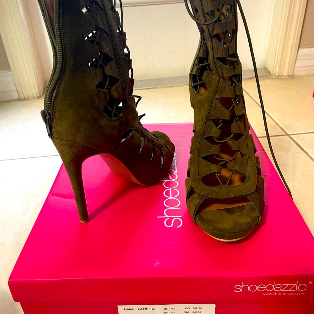 Army green heels